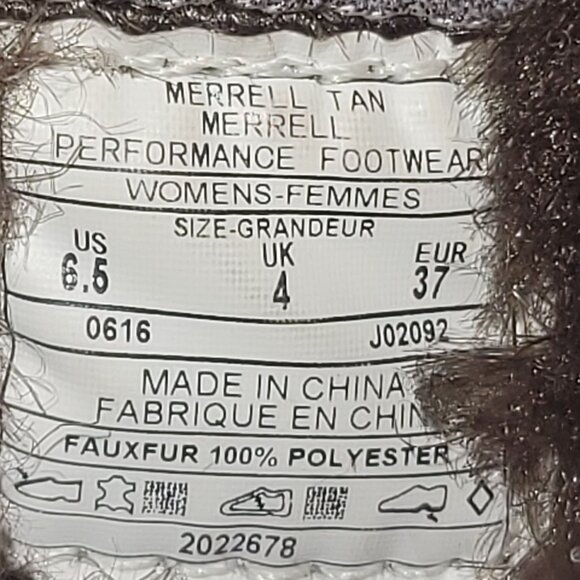 Merrell Women's Brown Sylva Mid Lace Winter Waterproof Boots J02092 US Size 6.5 - Picture 11 of 11